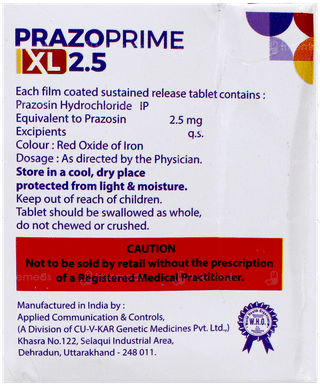 Prazoprime Xl 2.5 Tablet 20